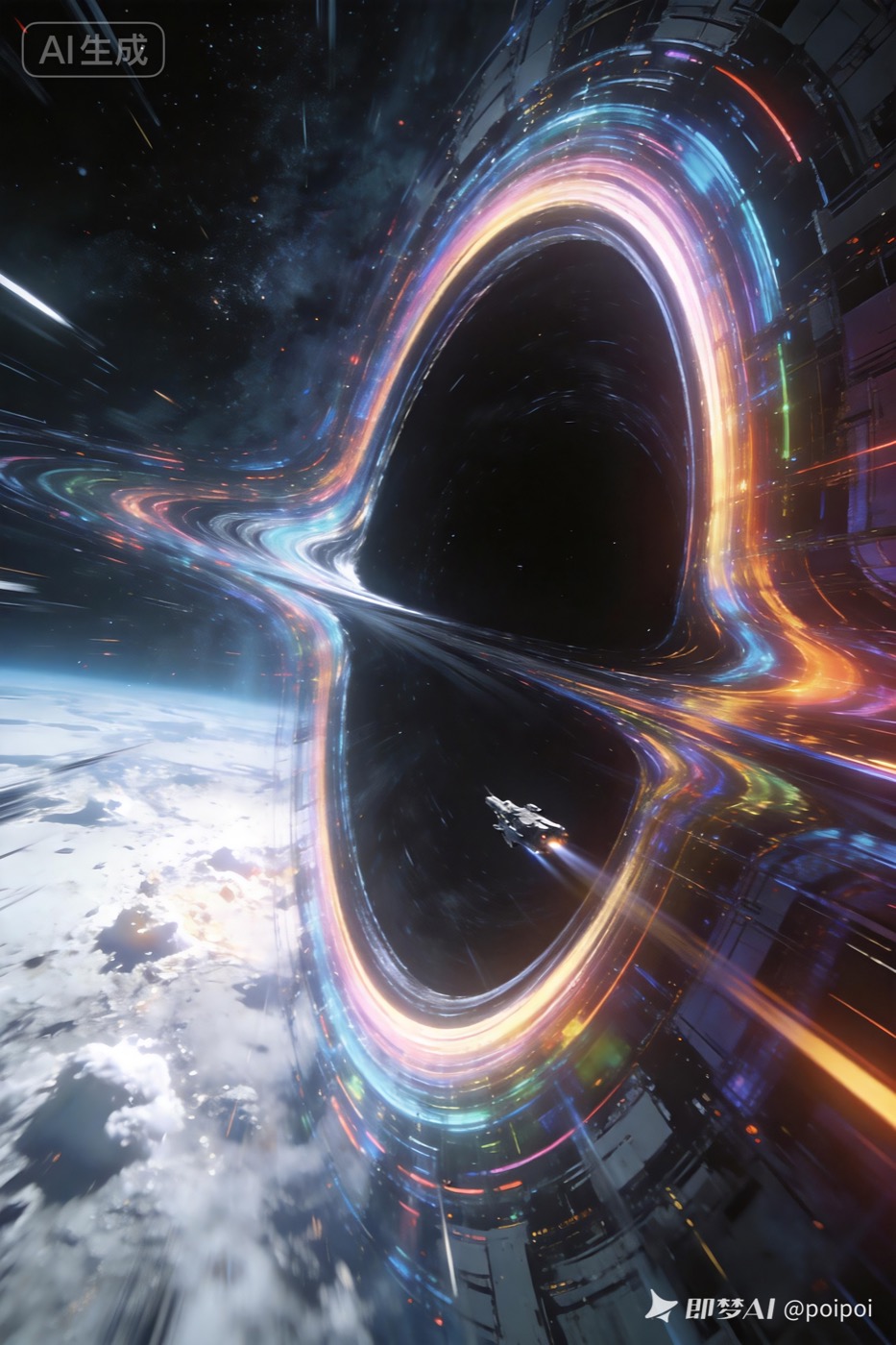 Seedance 2.5 cosmic time warp prompt example