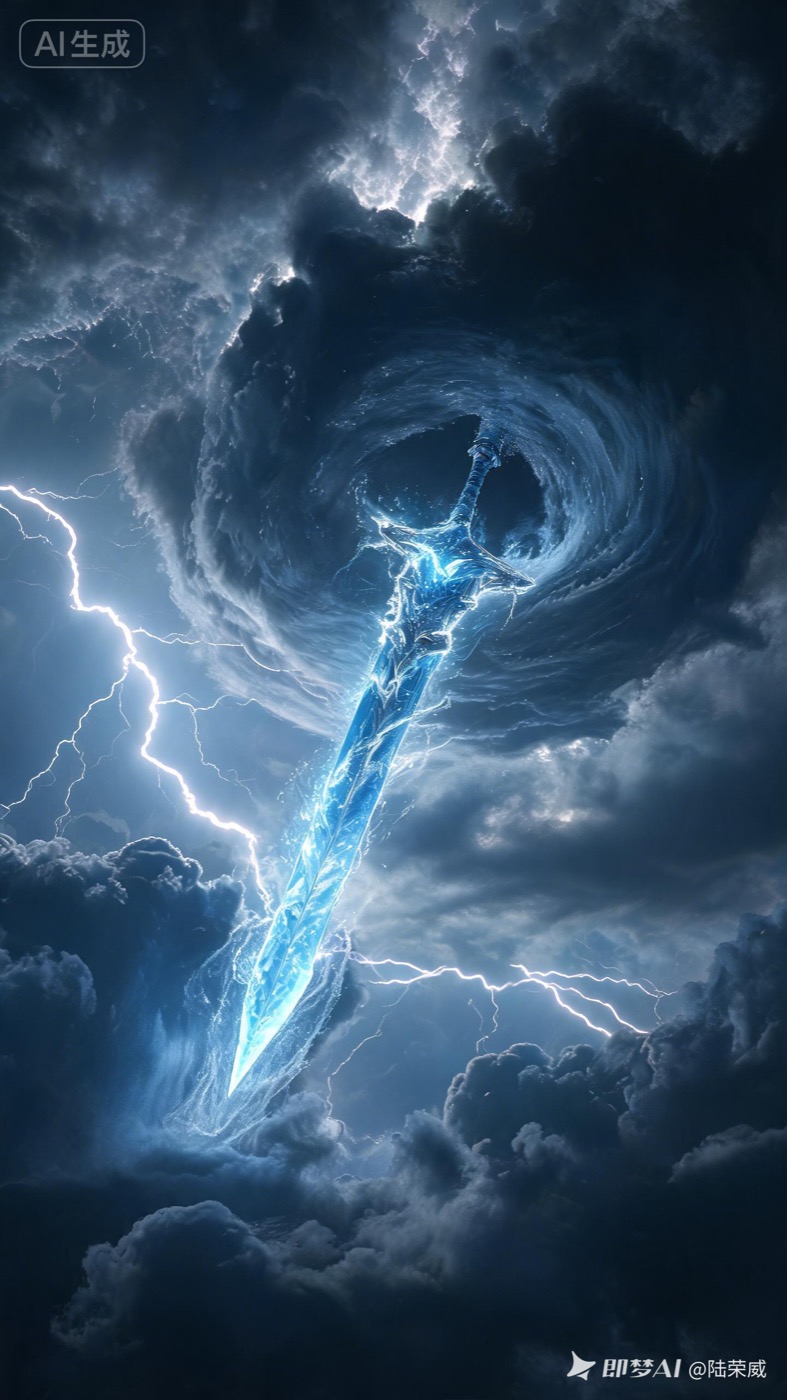 Epic particle sword prompt example